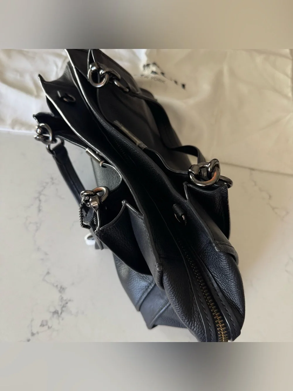 Coach Dreamer 36 Satchel in Gunmetal/Black